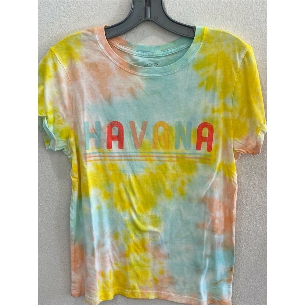 Project Karma Havana Tie Dye Graphic T-Shirt Unisex M Multicolor Retro Beach